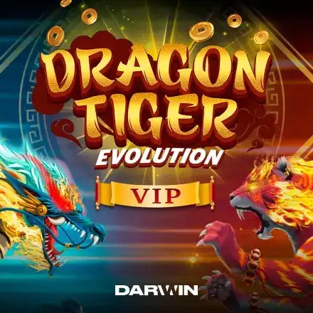Dragon Tiger Evolution VIP logo – Table Games by Darwin Gaming at Candyland