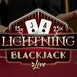 Official Live Dealer logo: Lightning Blackjack by Evolution at Candyland