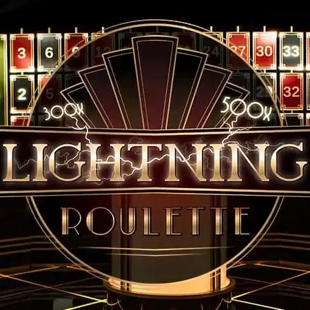 Lightning Roulette online game logo by Evolution on candylandcasino-germany.com