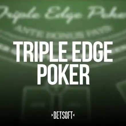 Triple Edge Poker slot icon by Betsoft Gaming, available at Candyland